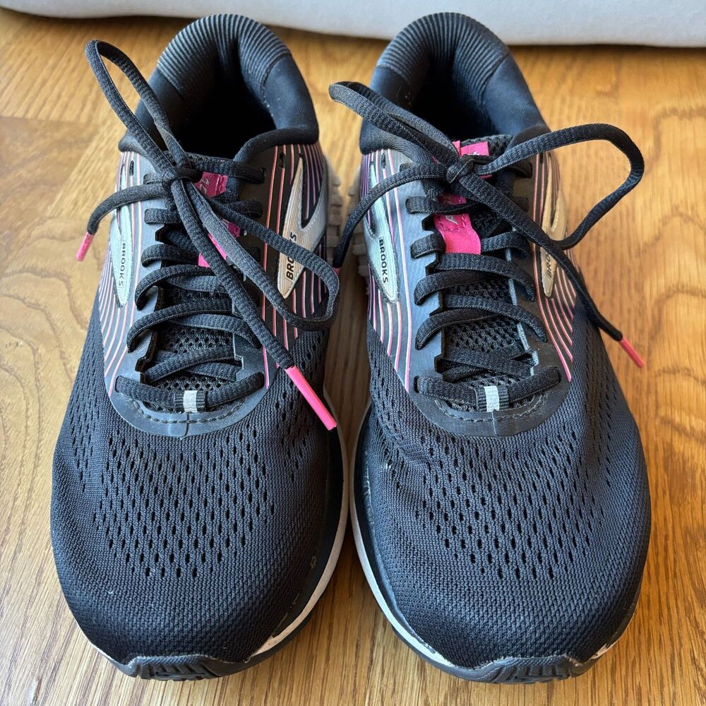 Brooks Addiction 14 Running Shoes Sneakers Women's 8 Black Pink Athletic Comfort - Picture 3 of 7